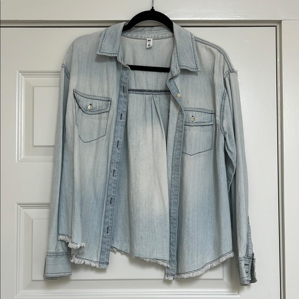 Light Blue Denim Shirt Jacket